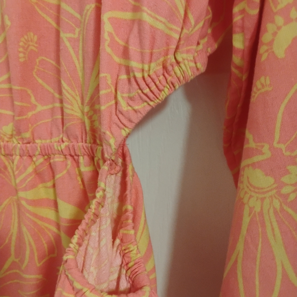 Balloon Long Sleeve Mini A-Line Dress - Pink Floral XXL - Picture 6 of 11